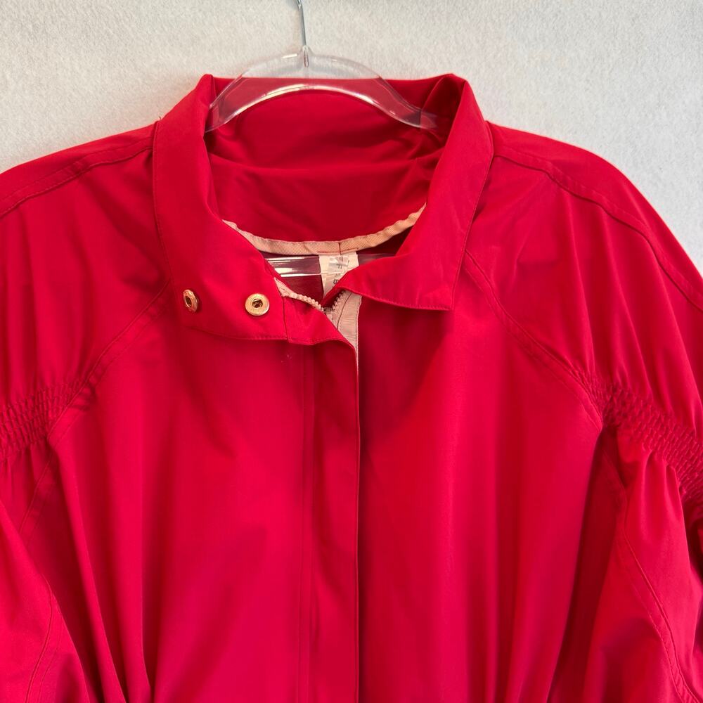 Fabletics Red Drawstring Waist Utility Windbreake… - image 5